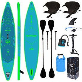 SUP WATTSUP  Whale 14'6'' mit Paddel - aufblasbares Stand Up Paddle Board