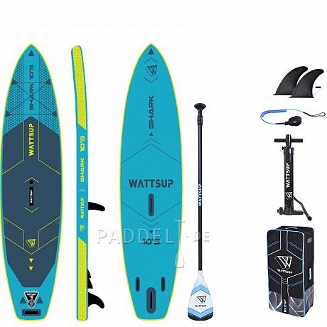 SUP WATTSUP  MAKO 10'5'' WINDSUP mit Paddel incl. Segel - aufblasbares Stand Up Paddle Board