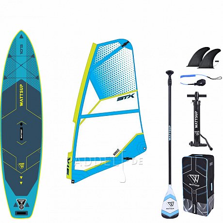 SUP WATTSUP  MAKO 10'5'' WINDSUP mit Paddel incl. Segel - aufblasbares Stand Up Paddle Board