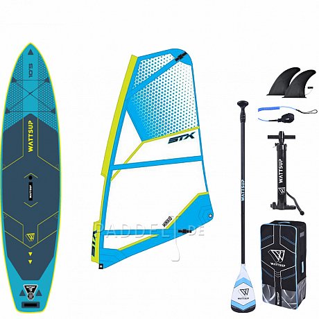 SUP WATTSUP  MAKO 10'5'' WINDSUP mit Paddel incl. Segel - aufblasbares Stand Up Paddle Board