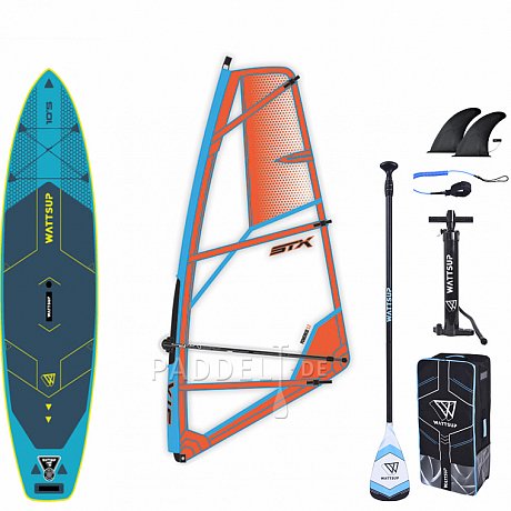 SUP WATTSUP  MAKO 10'5'' WINDSUP mit Paddel incl. Segel - aufblasbares Stand Up Paddle Board