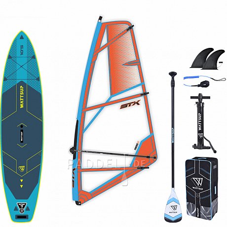 SUP WATTSUP  MAKO 10'5'' WINDSUP mit Paddel incl. Segel - aufblasbares Stand Up Paddle Board