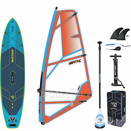 SUP WATTSUP  MAKO 10'5'' WINDSUP mit Paddel incl. Segel - aufblasbares Stand Up Paddle Board