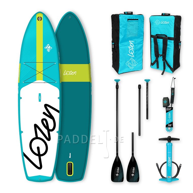 SUP LOZEN Allround Wide 10'8 mit Paddel - aufblasbares Stand Up Paddle Board