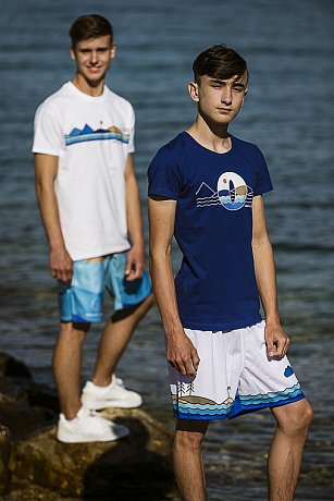 T-Shirt Herren PADDLEFASHION.COM WHITE Baumwolle kurzarm