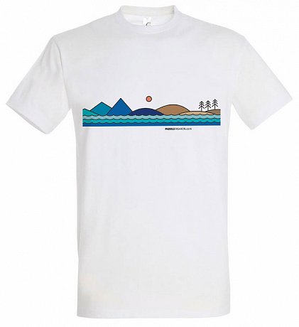 T-Shirt Herren PADDLEFASHION.COM WHITE Baumwolle kurzarm