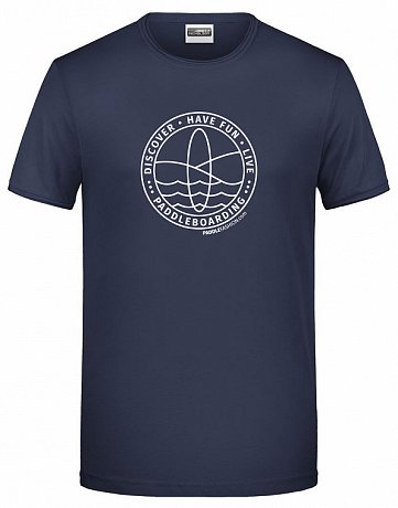 T-Shirt Herren PADDLEBOARDING STAMP NAVY Bio Baumwolle kurzarm