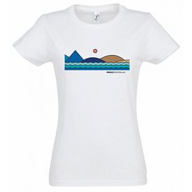 T-Shirt Damen PADDLEFASHION.COM WHITE Baumwolle kurzarm