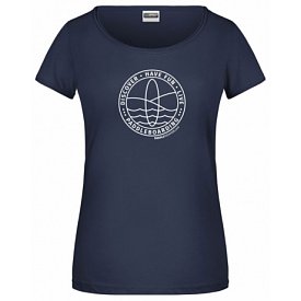 T-Shirt Damen PADDLEBOARDING STAMP NAVY Bio Baumwolle kurzarm