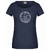 T-Shirt Damen PADDLEBOARDING STAMP NAVY Bio Baumwolle kurzarm