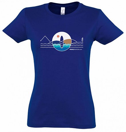 T-Shirt Damen PADDLEFASHION.COM BLUE Baumwolle kurzarm