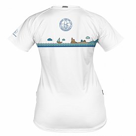 T-Shirt Damen PADDLEBOARDING WHITE lycra kurzarm