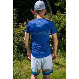 T-shirt Herren PADDLEBOARDING BLUE lycra langarm