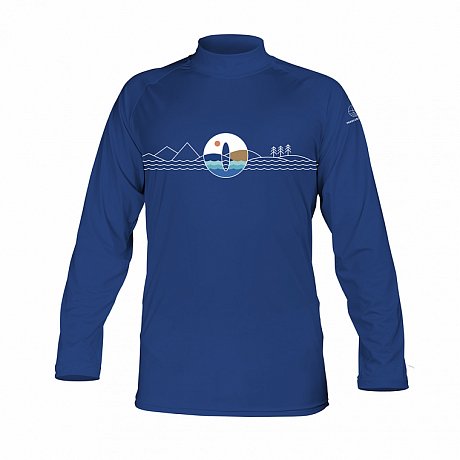 T-shirt Herren PADDLEBOARDING BLUE lycra langarm