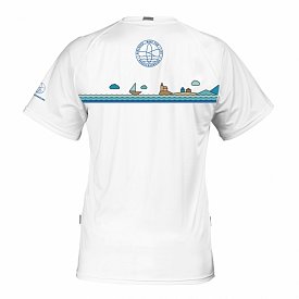 T-Shirt Herren PADDLEBOARDING WHITE lycra kurzarm