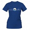 T-Shirt Damen PADDLEBOARDING BLUE lycra kurzarm