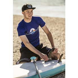 T-Shirt Herren PADDLEBOARDING BLUE lycra kurzarm