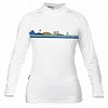 T-Shirt Damen PADDLEBOARDING WHITE lycra langarm