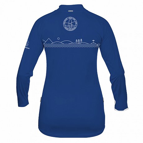 T-Shirt Damen PADDLEBOARDING BLUE lycra langarm