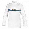 T-Shirt Herren  PADDLEBOARDING WHITE lycra langarm