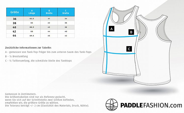 Damen Tank Top elastisch PADDLEBOARDING WAVE