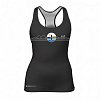 Damen Tank Top elastisch PADDLEBOARDING BLACK