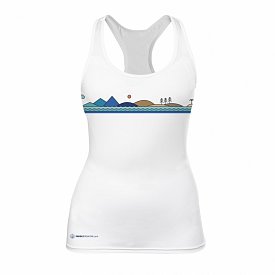 Damen Tank Top elastisch PADDLEBOARDING WHITE