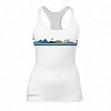 Damen Tank Top elastisch PADDLEBOARDING WHITE