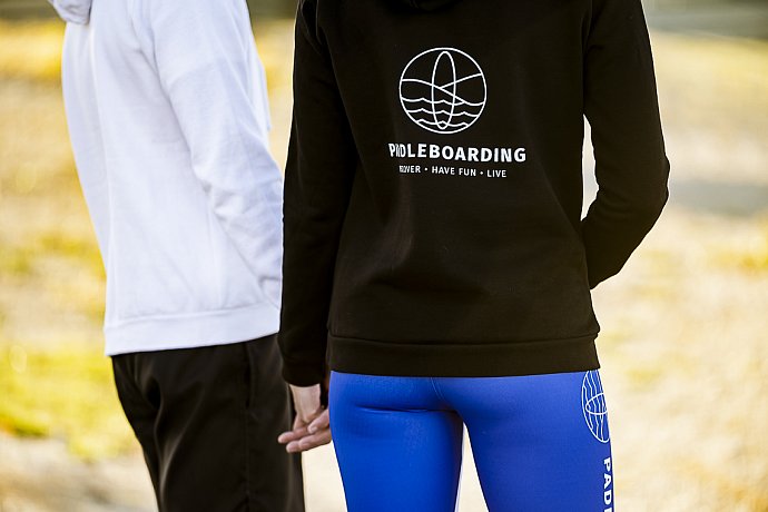 Hoodie Damen PADDLEBOARDING BLACK Baumwolle