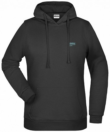 Hoodie Damen PADDLEBOARDING BLACK Baumwolle