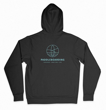 Hoodie Damen PADDLEBOARDING BLACK Baumwolle