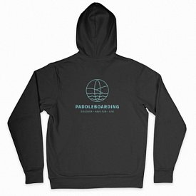 Hoodie Damen PADDLEBOARDING BLACK Baumwolle