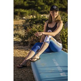 Leggins Damen ¾ PADDLEBOARDING WHITE/BLUE