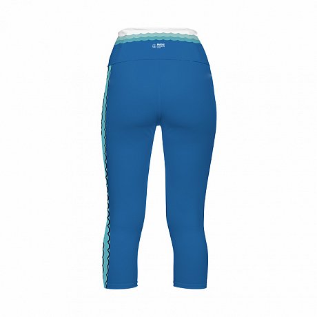 Leggins Damen ¾ PADDLEBOARDING WHITE/BLUE