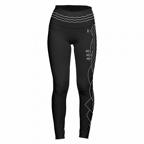 Leggins Damen lang PADDLEBOARDING BLACK