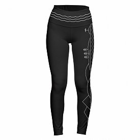 Leggins Damen lang PADDLEBOARDING BLACK