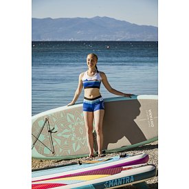 Shorts Damen elastisch PADDLEBOARDING BLUE