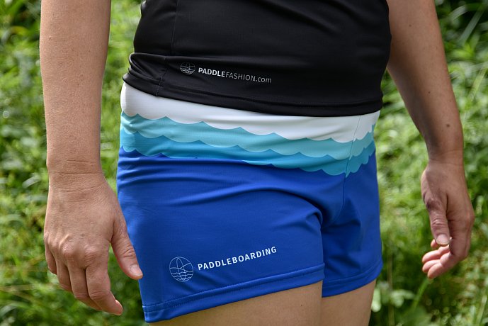 Shorts Damen elastisch PADDLEBOARDING BLUE