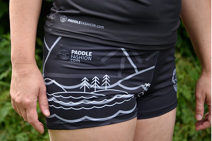 Shorts Damen elastisch PADDLEBOARDING BLACK