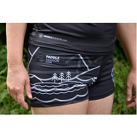 Shorts Damen elastisch PADDLEBOARDING BLACK