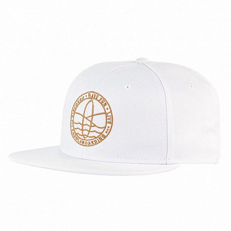 Snapback Cap PADDLEBOARDING white/gold Logo-Stamp