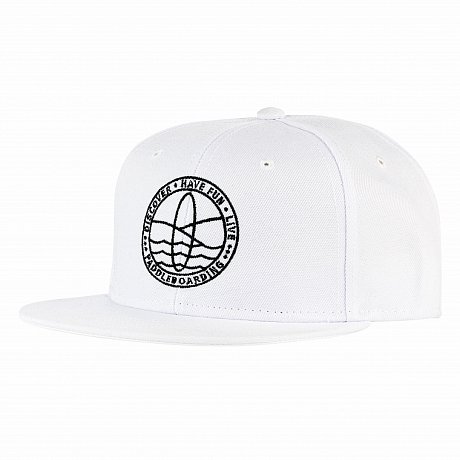 Snapback Cap PADDLEBOARDING white/black Logo-Stamp