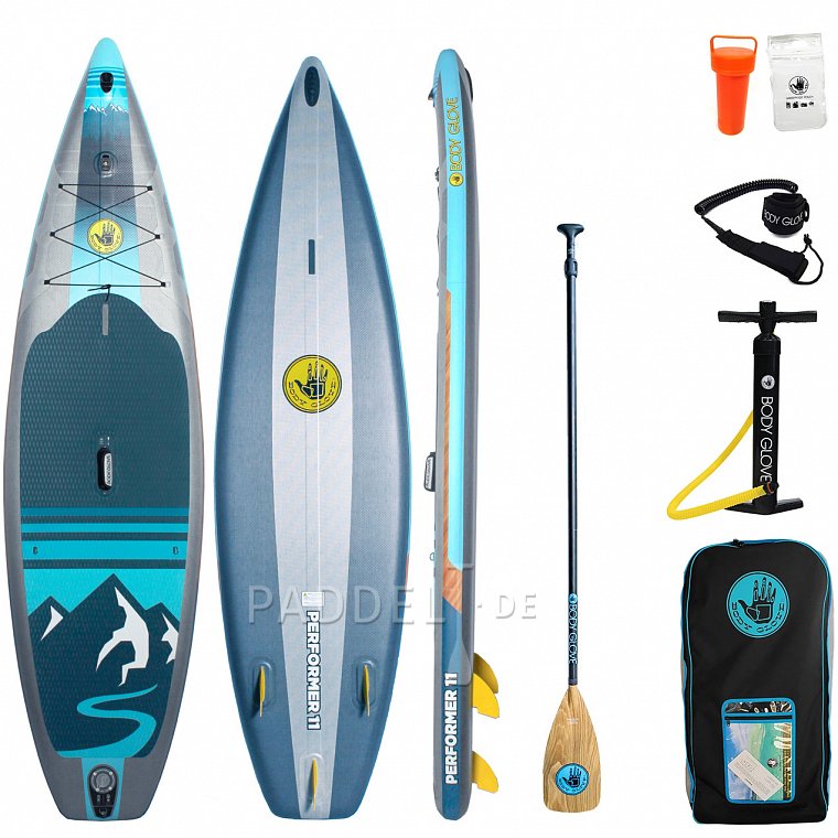 SUP BODY GLOVE Performer 11'0 mit Paddel - aufblasbares Stand Up Paddle Board