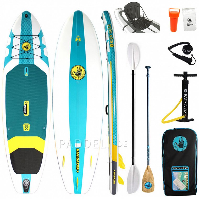 SUP BODY GLOVE Navigator+ 11'0 mit Paddel - aufblasbares Stand Up Paddle Board