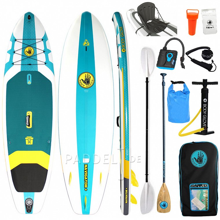 SUP BODY GLOVE Navigator+ 11'0 mit Paddel - aufblasbares Stand Up Paddle Board