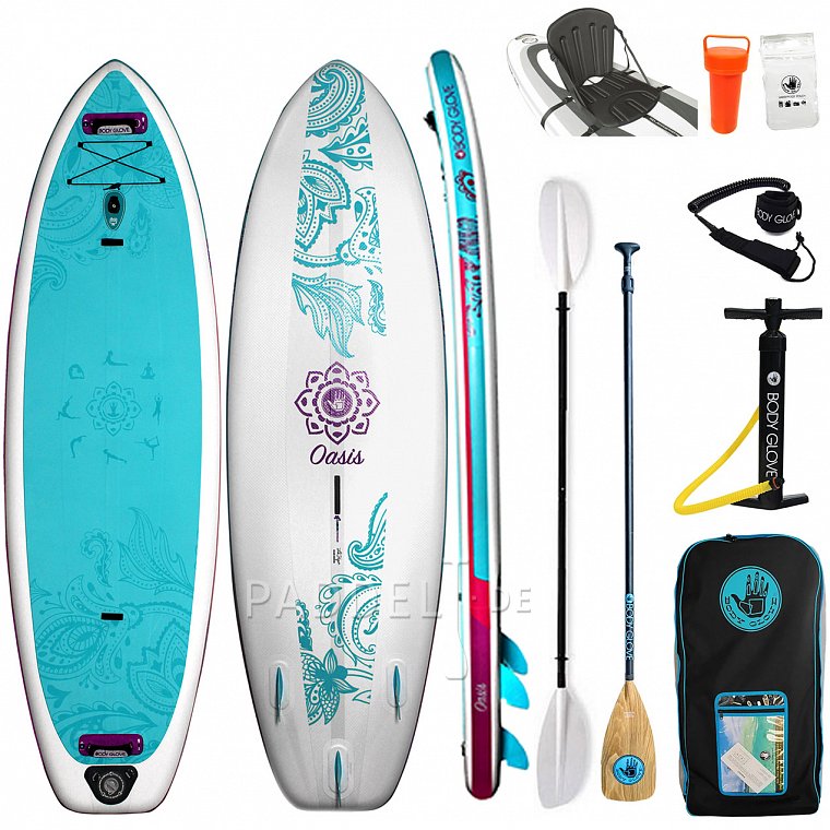 SUP BODY GLOVE Oasis 11'0 mit Paddel - aufblasbares Stand Up Paddle Board