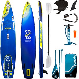 SUP COASTO CRUISER 13'1 mit Paddel  - aufblasbares Stand Up Paddle Board