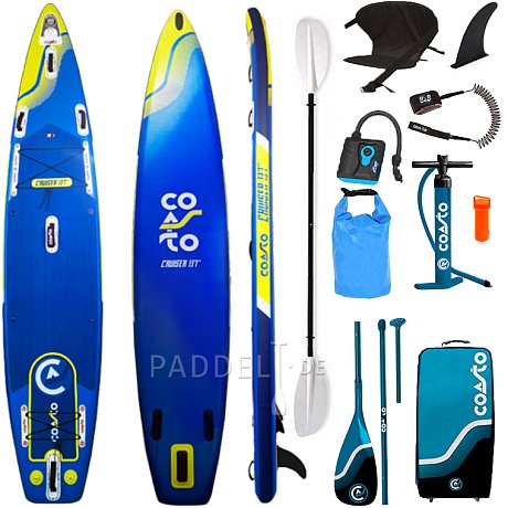 SUP COASTO CRUISER 13'1 mit Paddel  - aufblasbares Stand Up Paddle Board