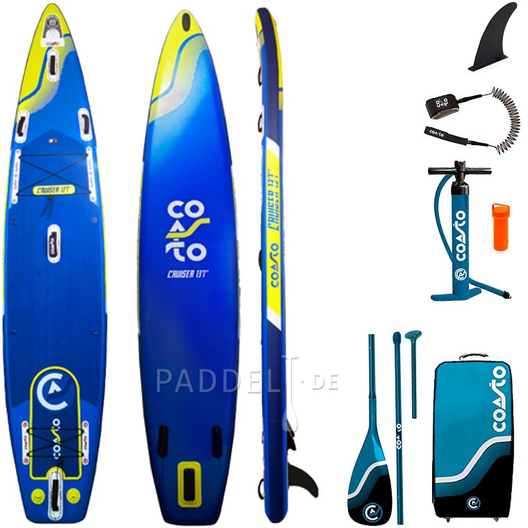 SUP COASTO CRUISER 13'1 mit Paddel  - aufblasbares Stand Up Paddle Board