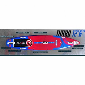 SUP COASTO TURBO 12'6 mit Paddel - aufblasbares Stand Up Paddle Board